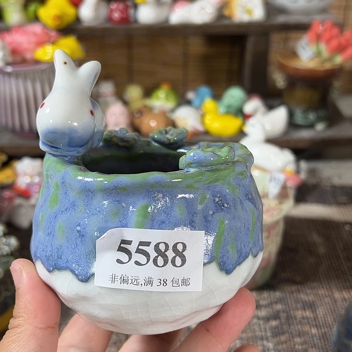 口6 手工花盆满30包邮