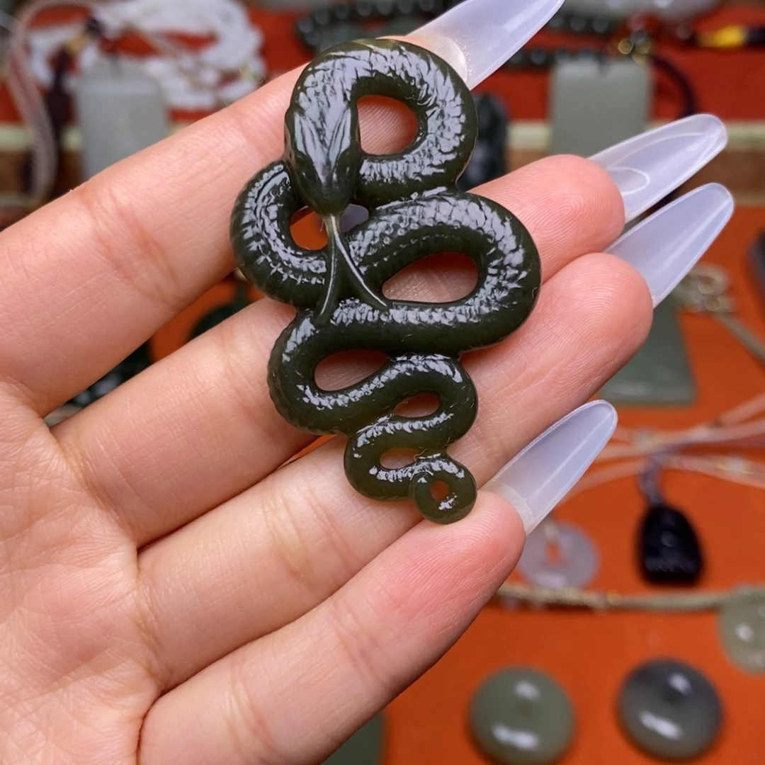 和田玉颈饰未镶嵌穿绳需备注