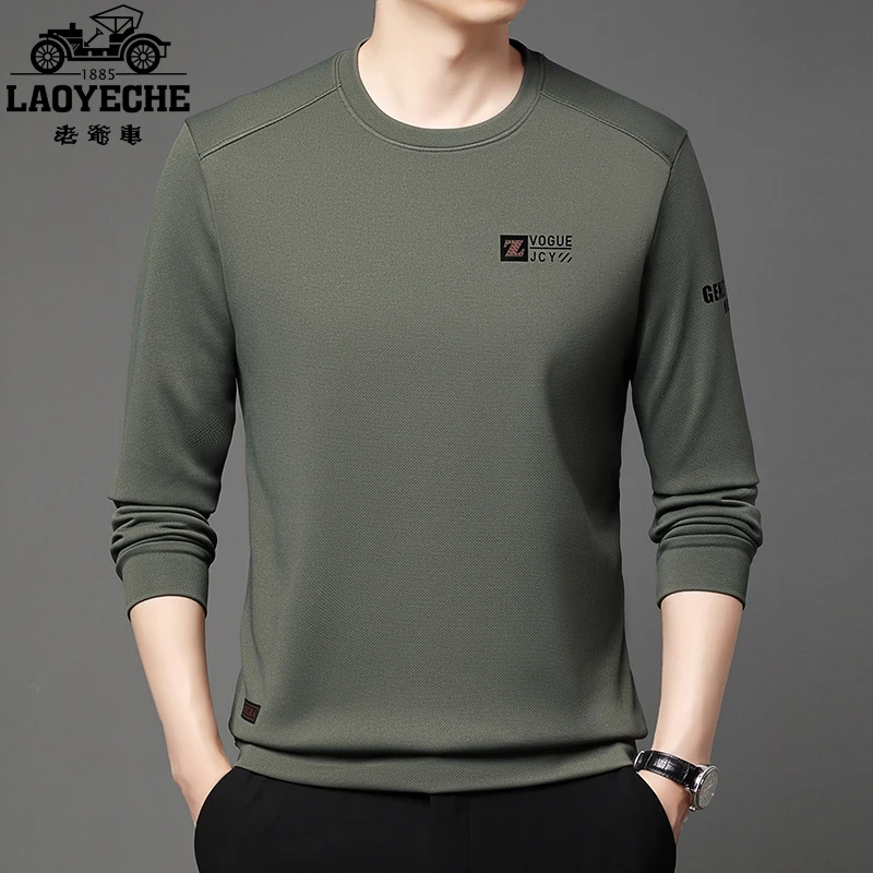 老爷车男士长袖t恤圆领卫衣男春秋款上衣2025新款打底衫Q1170