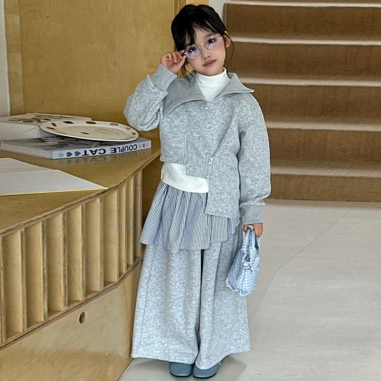 女童秋装套装爆款2025新款洋气时髦女孩6-12岁潮高级感春秋两件套
