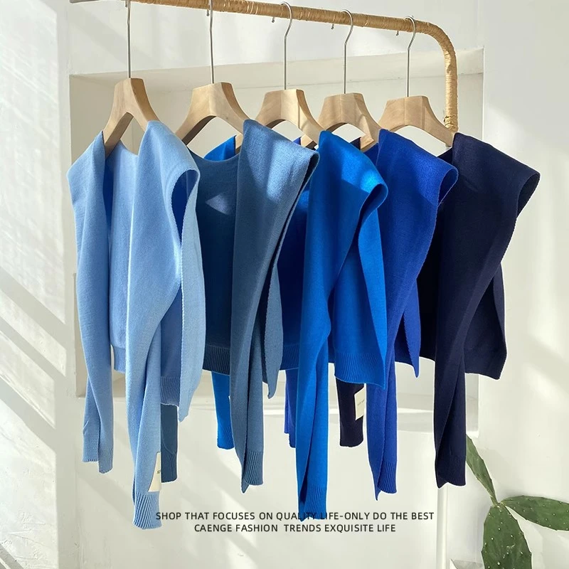 网红小披肩女春夏新款纯色外搭时尚百搭薄款针织护肩空调房搭肩