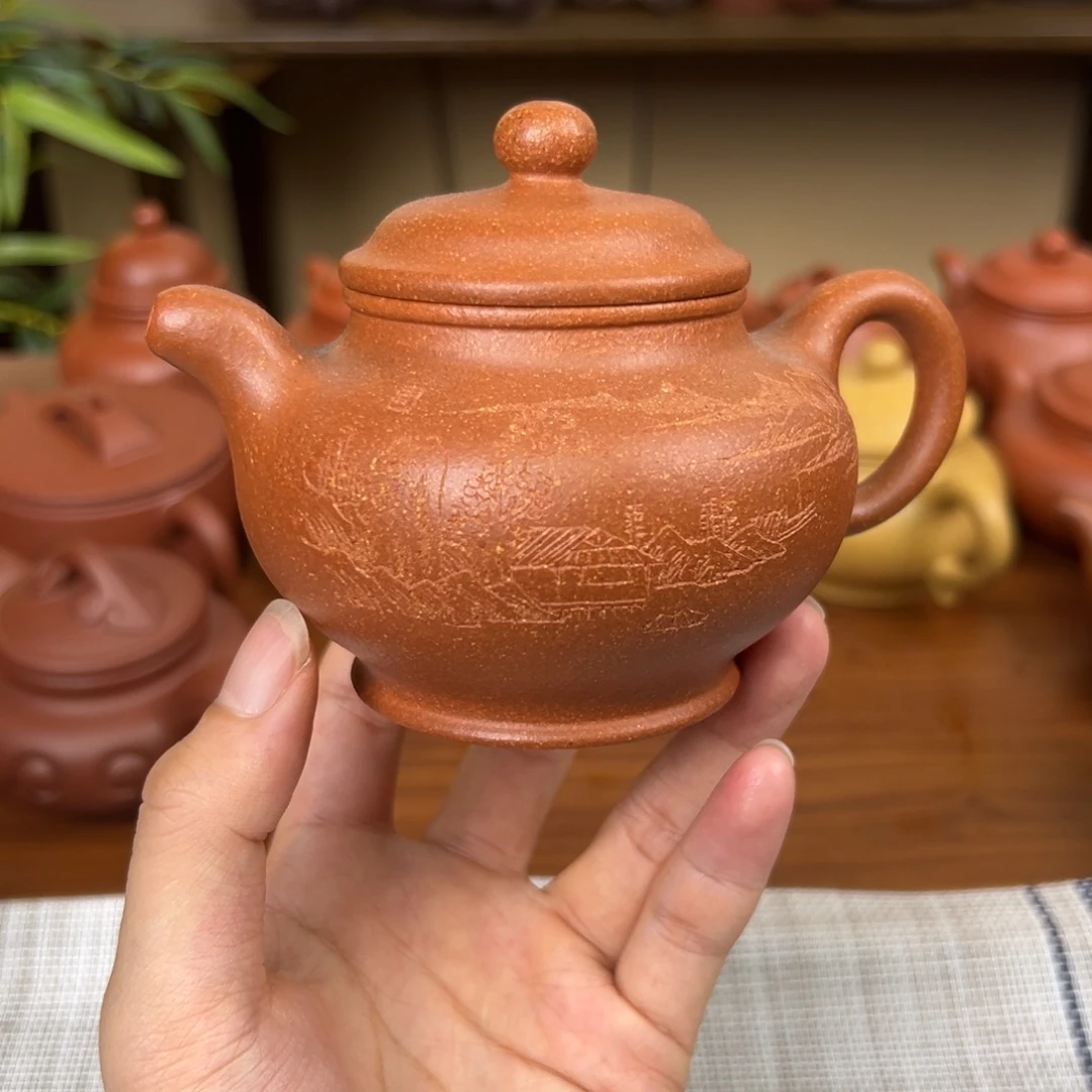 紫砂茶壶紫砂壶多只壶黄降坡200cc国工甘来兵