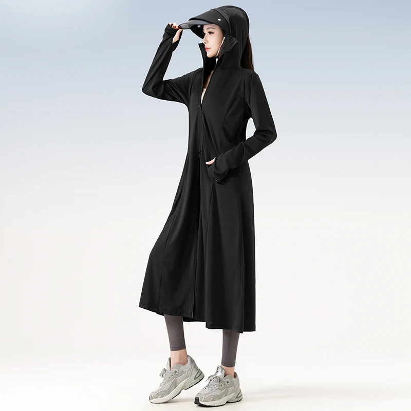 【高个子加长版】茉寻花田防晒衣女夏季超长款冰丝防紫外线罩衫薄款