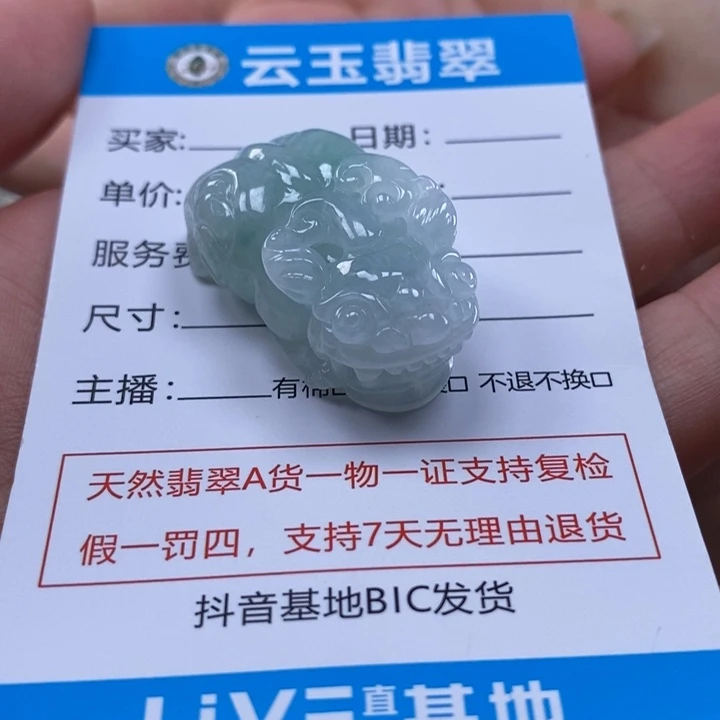 翡翠未镶嵌颈饰多人貔貅