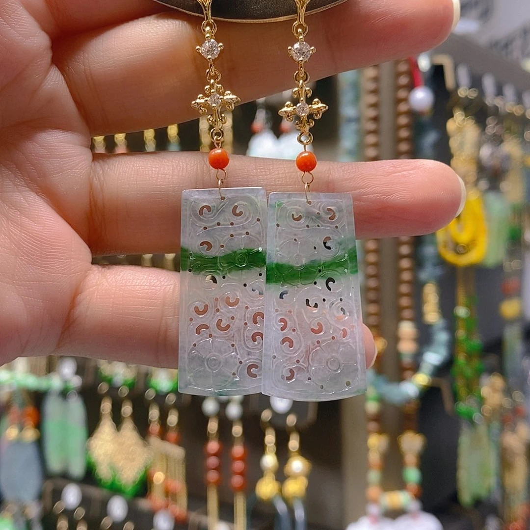 未镶嵌翡翠耳饰翡翠