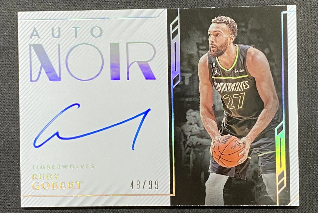 戈贝尔 noir卡签99编 森林狼4届DPOY一防 卡品微瑕 正版球星卡