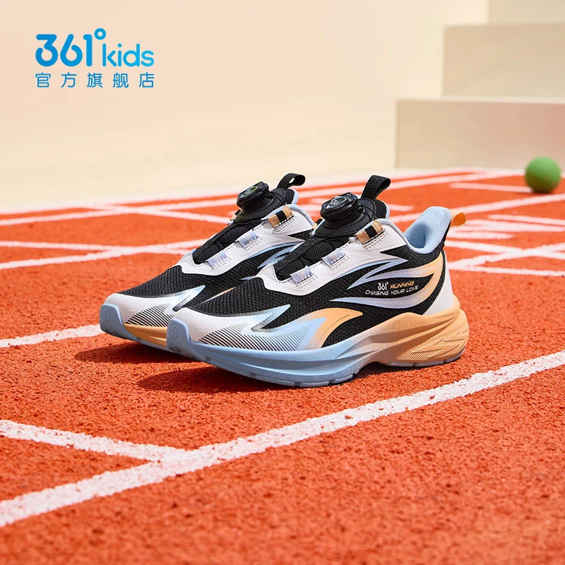 361°儿童专业跑鞋2025新款网面跑步鞋中大童耐磨减震轻便运动鞋