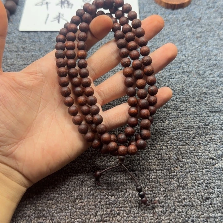 藤类红油金丝蜜0.8×108颗多圈圆珠降真香