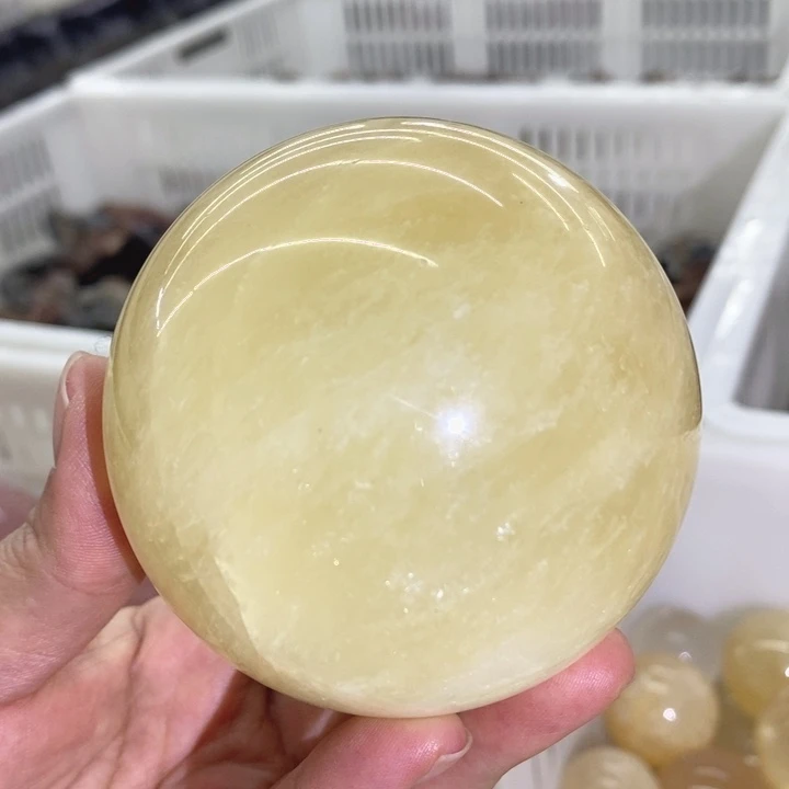 未镶嵌珠宝半成品水晶大黄球