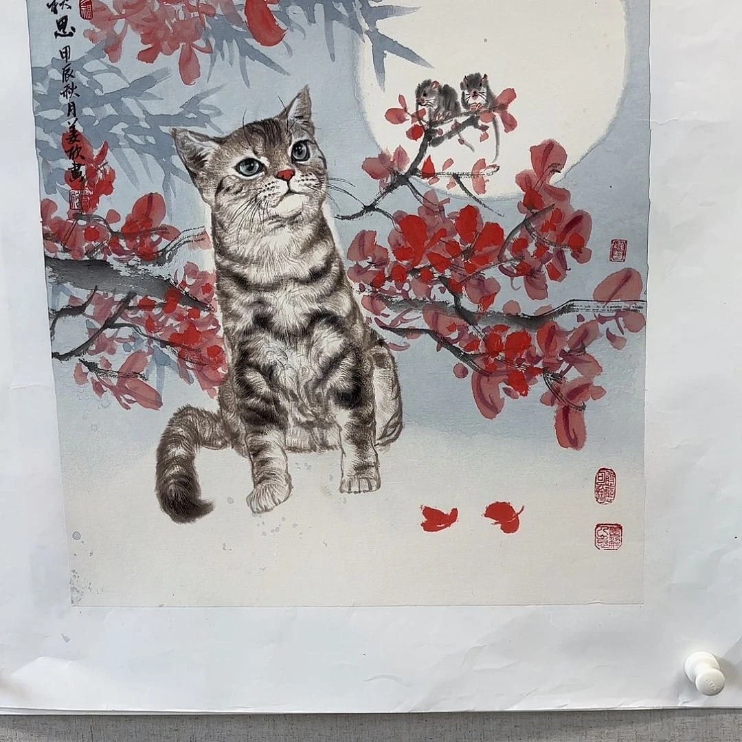 国画艺术家真人手绘