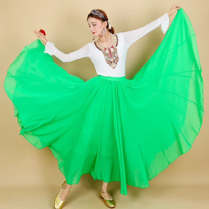 民族风720大摆重磅珍珠雪纺面料半身裙清货（热销）（精品）