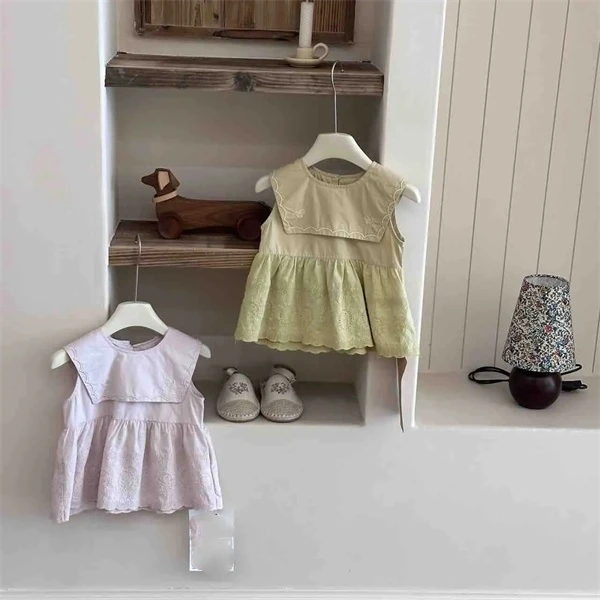 花间·25夏~刺绣海军领背心小衫732328