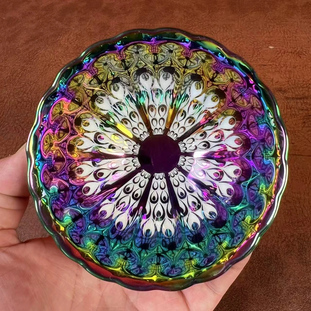 手工茶器 七彩全彩【太阳花】主人杯A