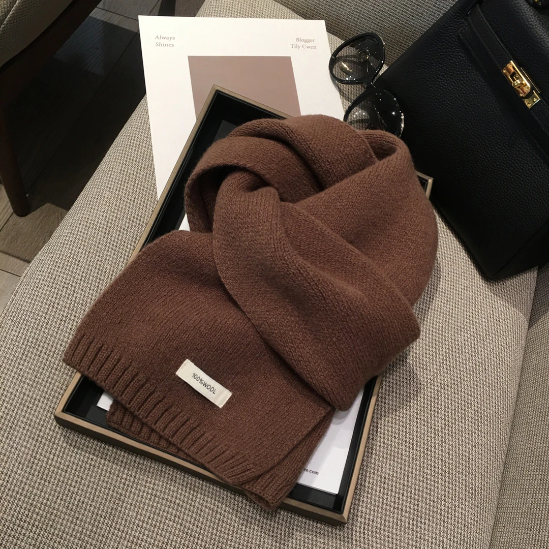 韩国东大门澳洲羊毛围巾冬季百搭保暖 07011/07017