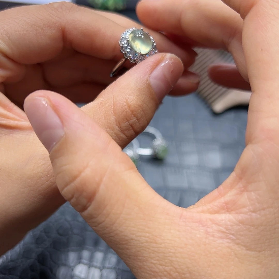 烟晶手链银S925镶嵌葡萄石戒指