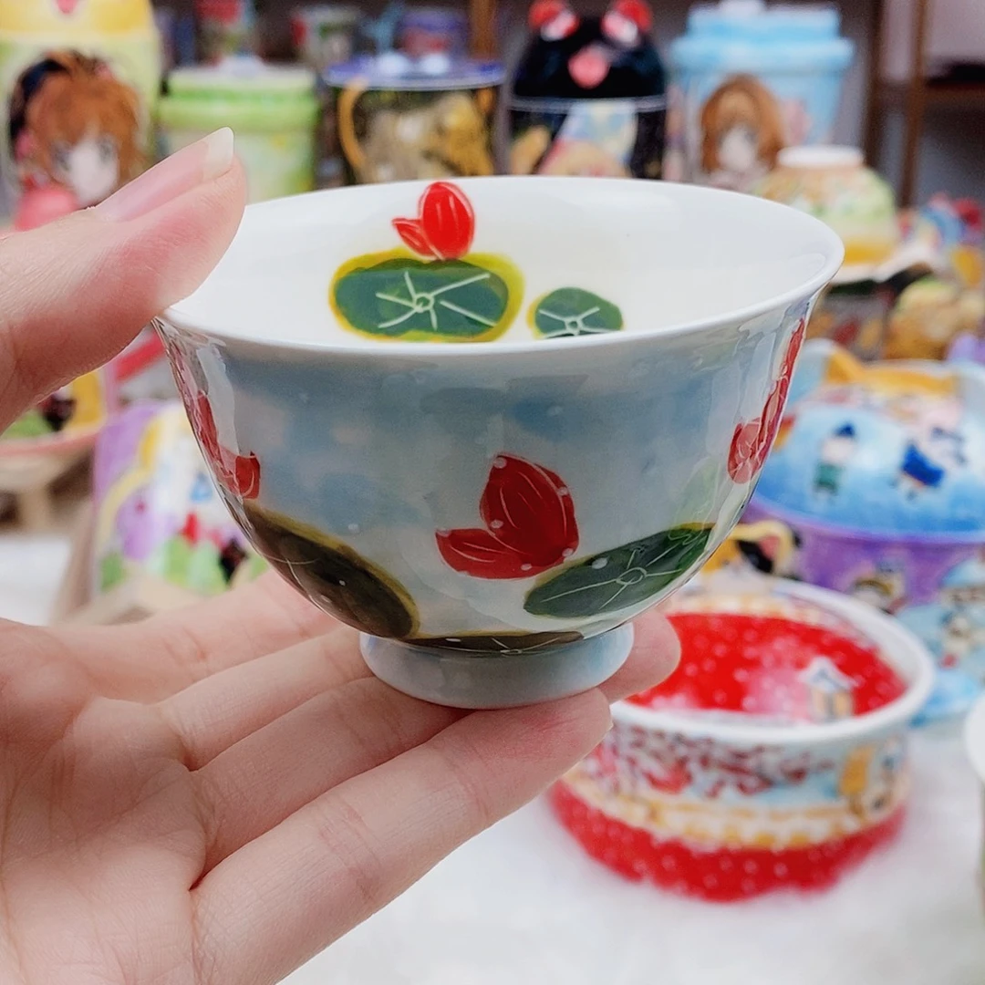 瓷片董董文创手绘陶瓷