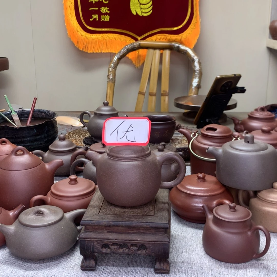 紫泥茶壶本*物半手工制作