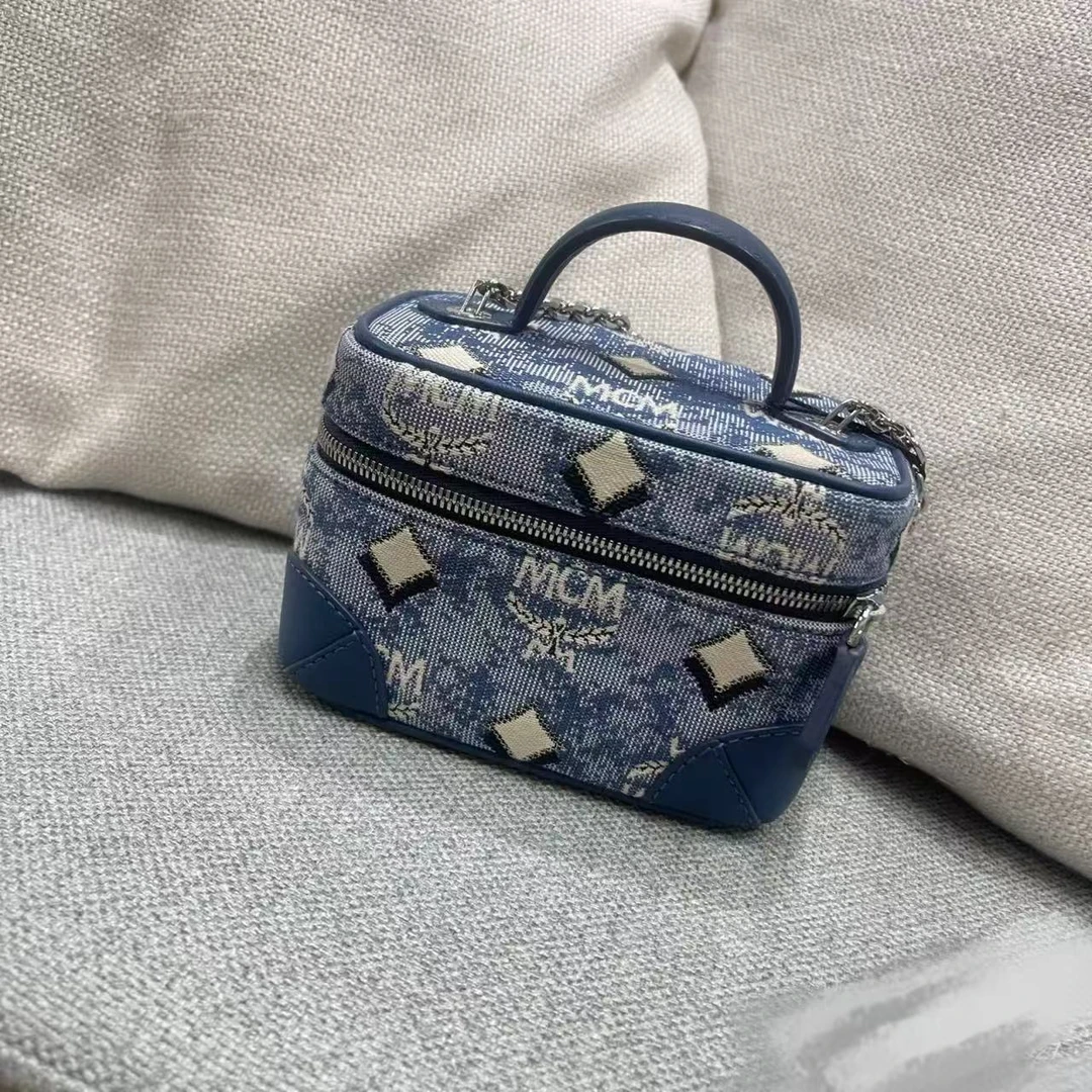 95新 MCM 坤球奢选mcm单宁盒子包