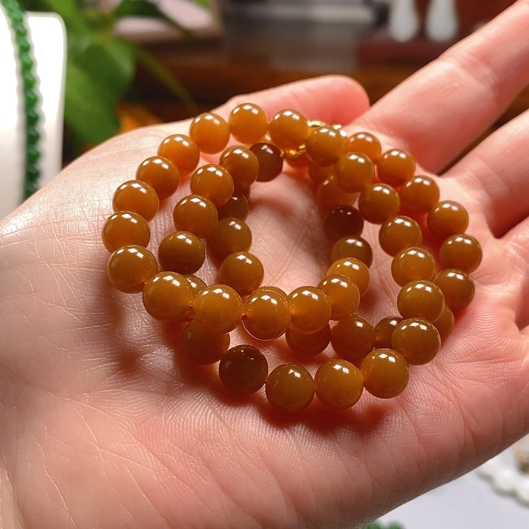 和田玉手串未镶嵌小****J