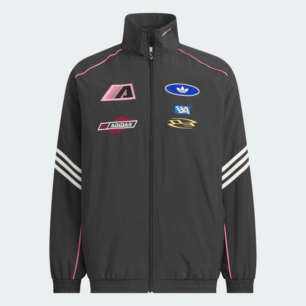 adidas Originals阿迪三叶草女款MOTO JKT W流光风无帽外套KG6676