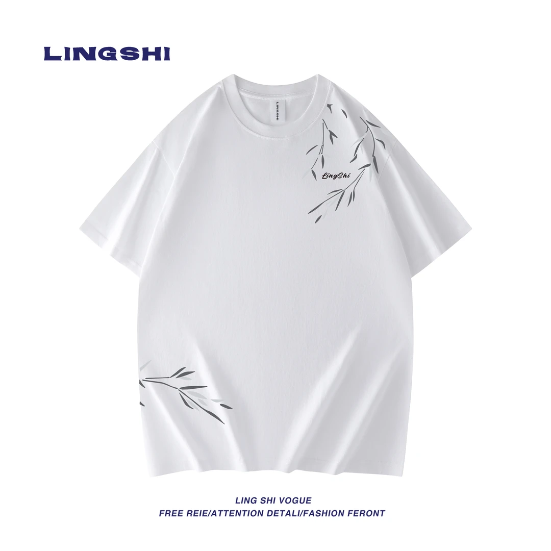 美式重磅纯棉夏季短袖t恤男女款痞帅男生男装宽松圆领半袖上衣