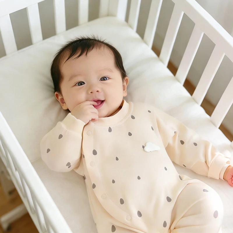 【40克新款】新生儿婴儿加棉连体衣宝宝加厚秋冬装哈衣连身衣爬服