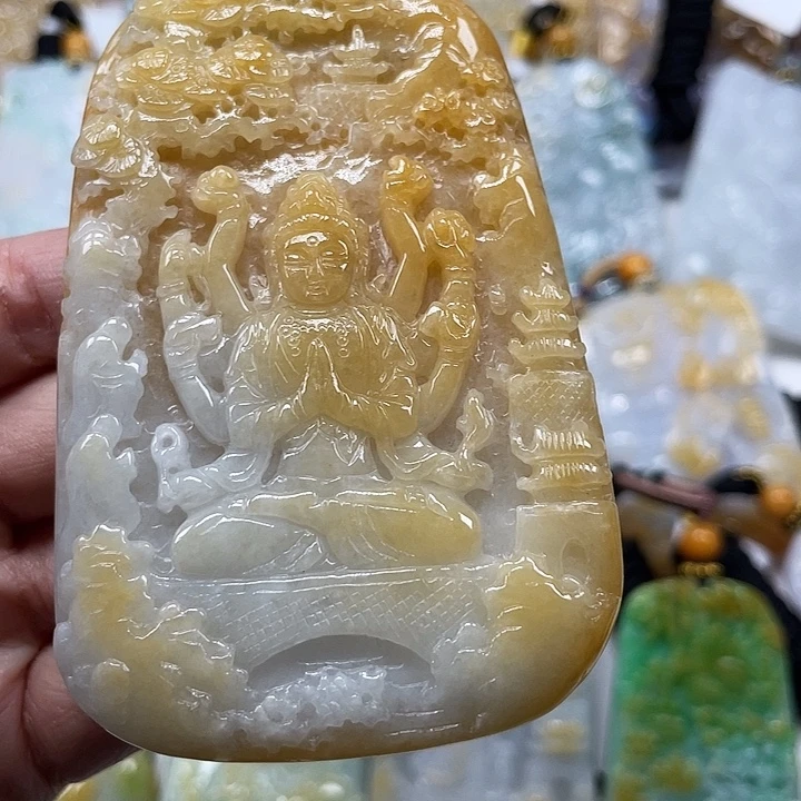 后***来翡翠未镶嵌颈饰天然