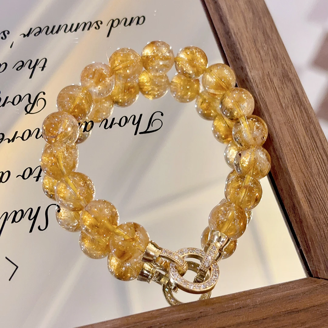 【金蟾棉花糖】天然黄水晶手串（证书+礼盒）