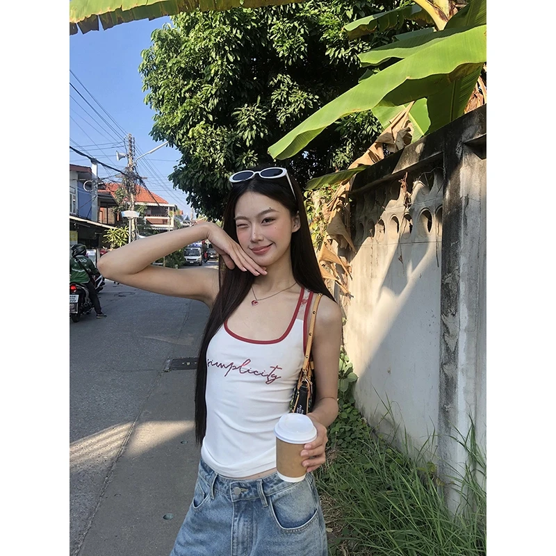 【红樱桃】春夏小众碎花字母设计感显瘦背心