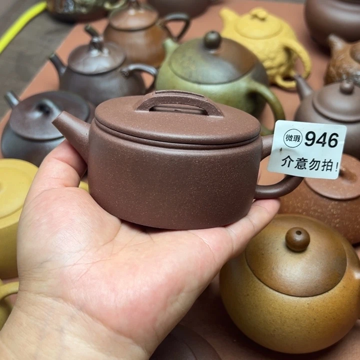茶壶紫砂紫泥半手工160cc左右瑕疵