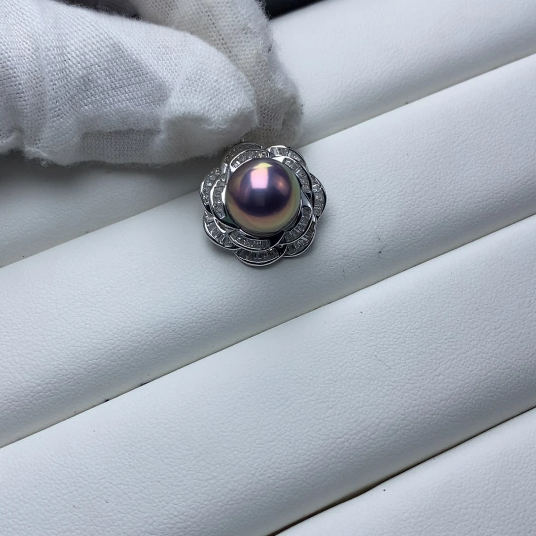 淡水珍珠颈饰银S925镶嵌菲*?