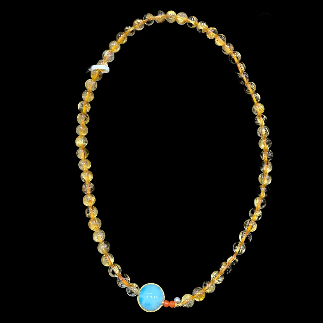 V8147发晶手串18K孤品