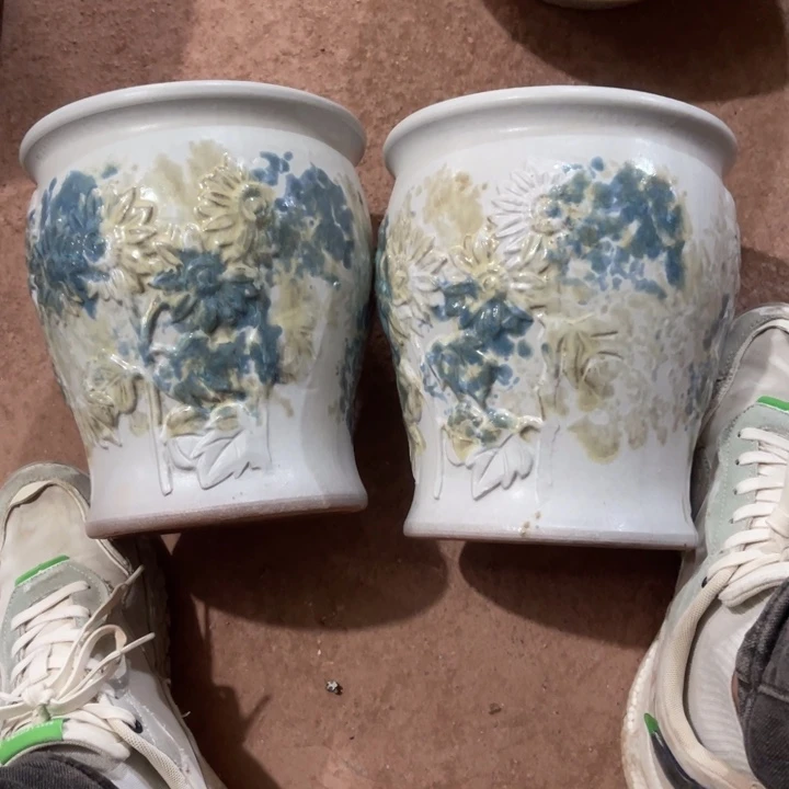 紫砂花盆口径19高度21两只正品