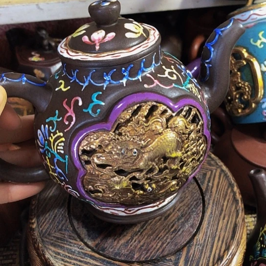 茶壶紫砂原矿泥料手工制紫砂壶123