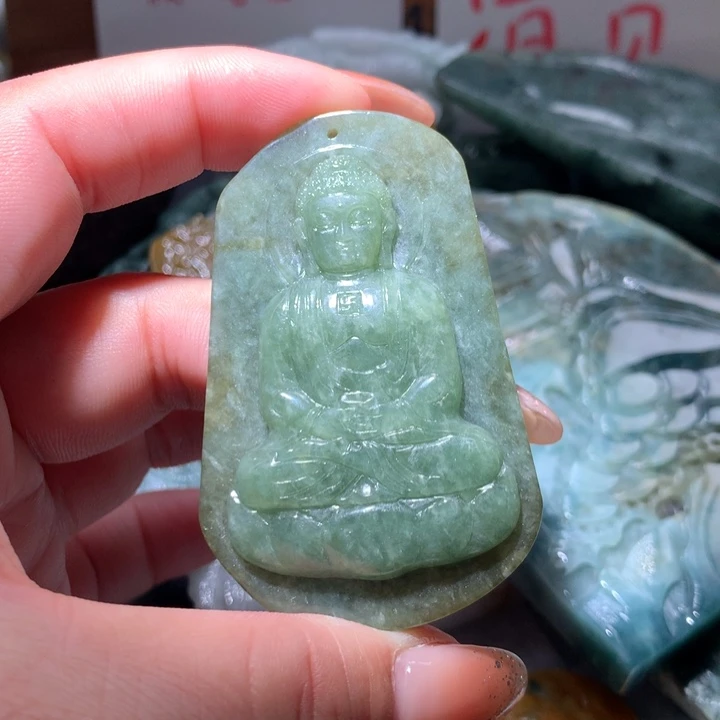 翡翠未镶嵌颈饰保真天然A货翡翠