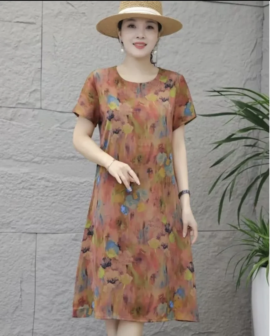 夏季新款油墨画连衣裙