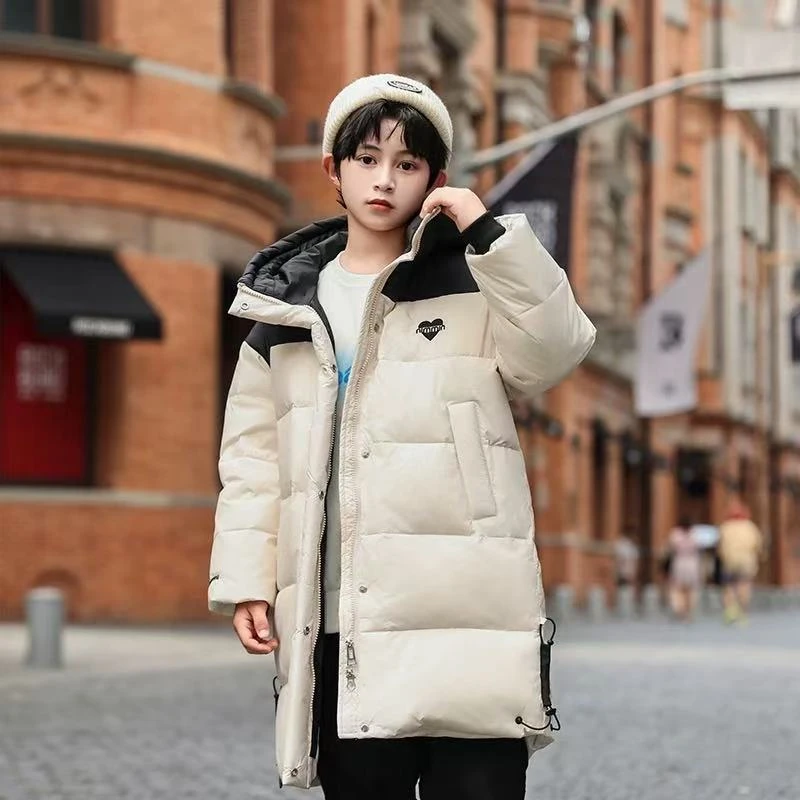 （LAOHE）MF-8806 杏色 儿童洋气宝宝连帽加厚秋冬保暖韩版冬季棉服