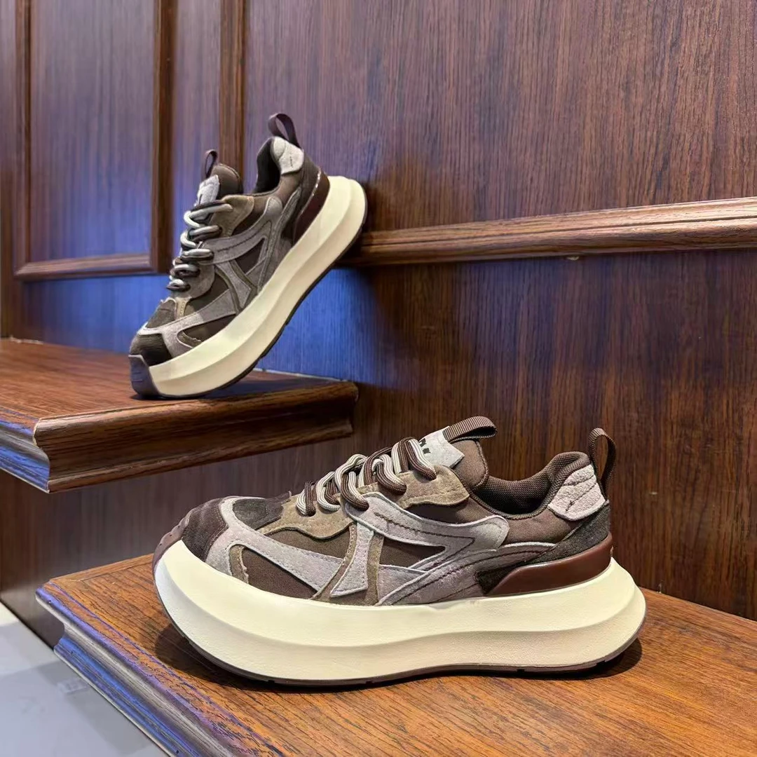 男鞋2025男女同款秋季厚底增高休闲老爹鞋低帮ins时尚情侣潮鞋