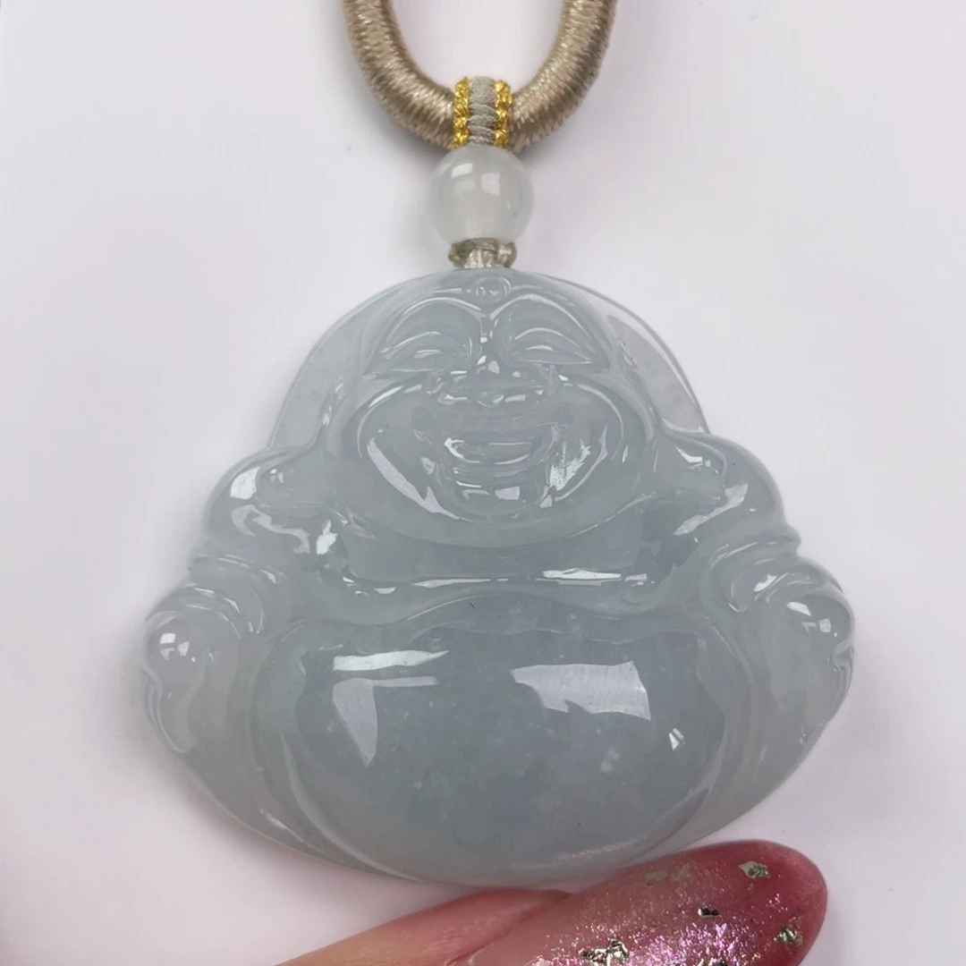 翡翠未镶嵌颈饰佛公