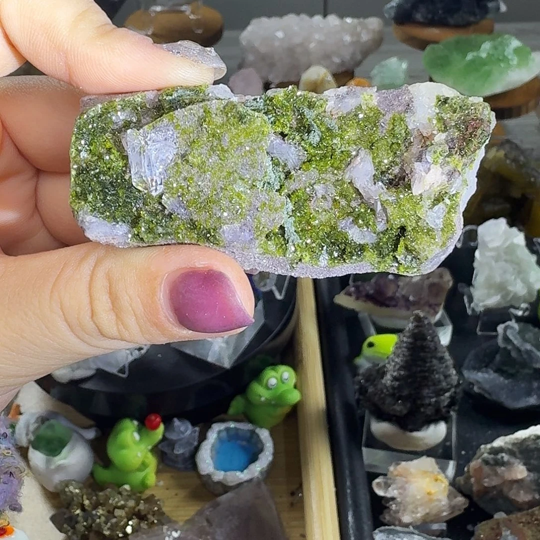 石材四川绿帘石摆件