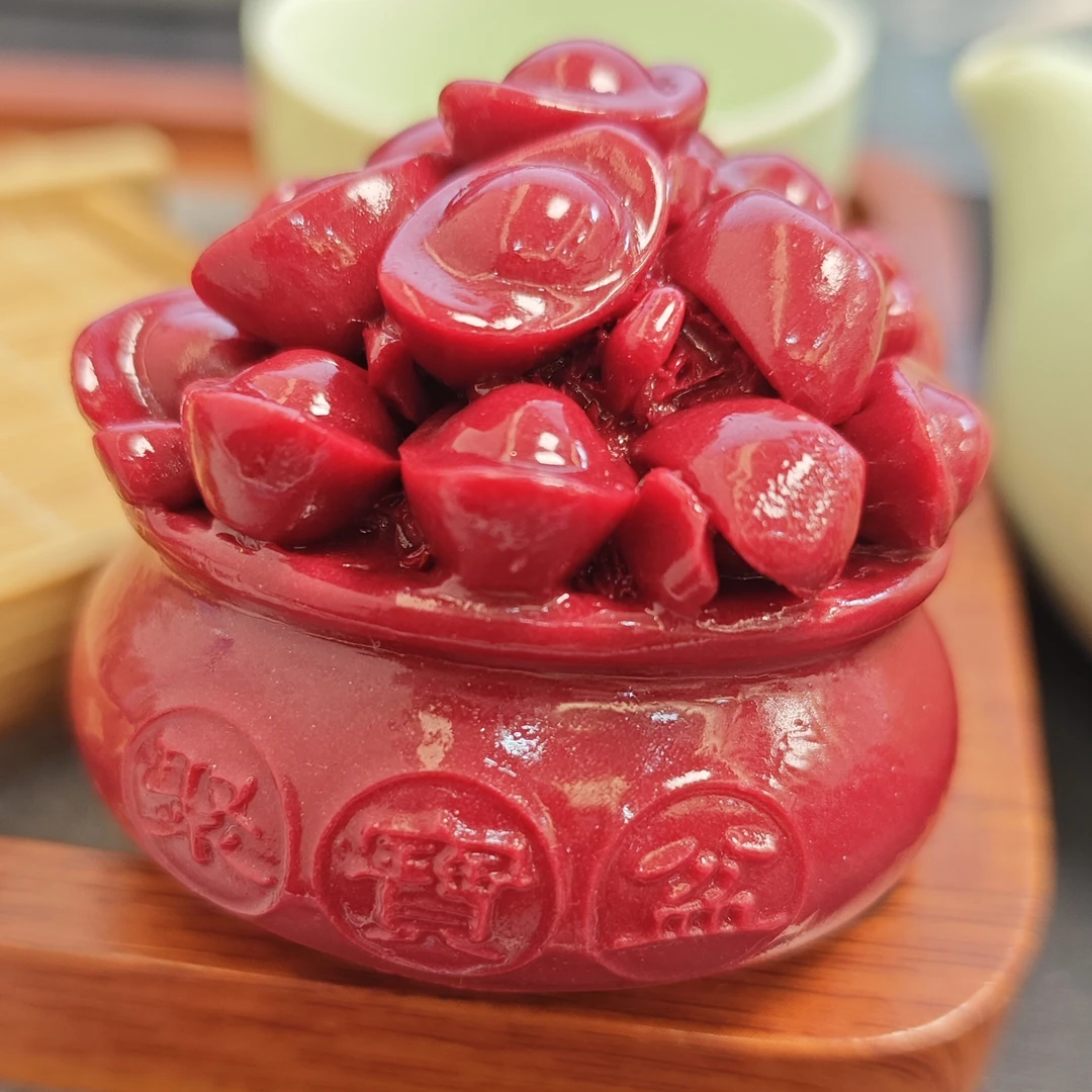 含辰砂工艺品聚宝盆摆件A38(多样性发)