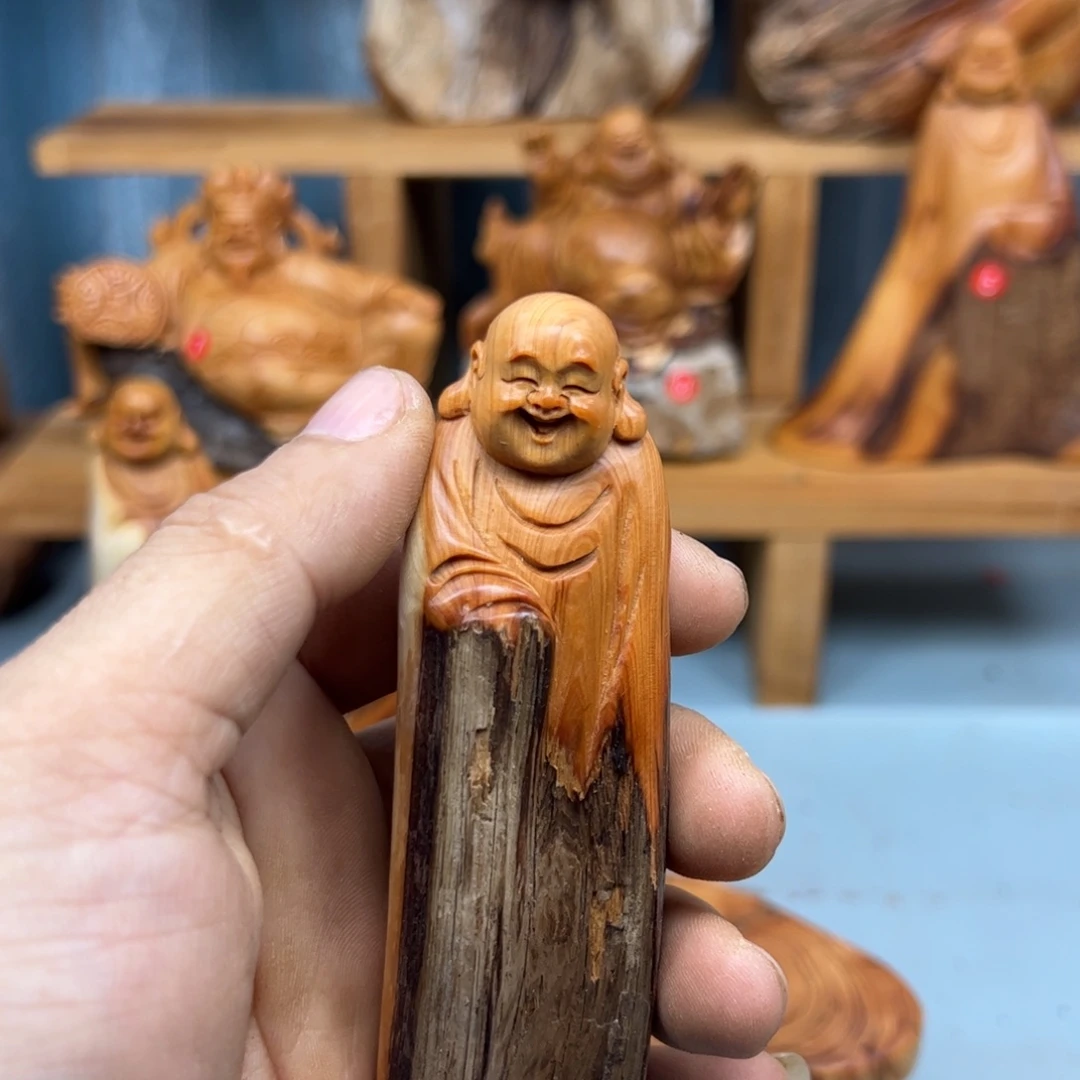 一***箭木崖柏木摆件手把件