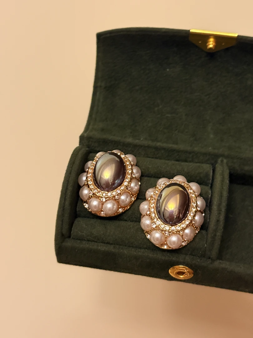 合金仿珍珠耳饰 老货｜耳环琥珀幽梦 默认微瑕hh8500