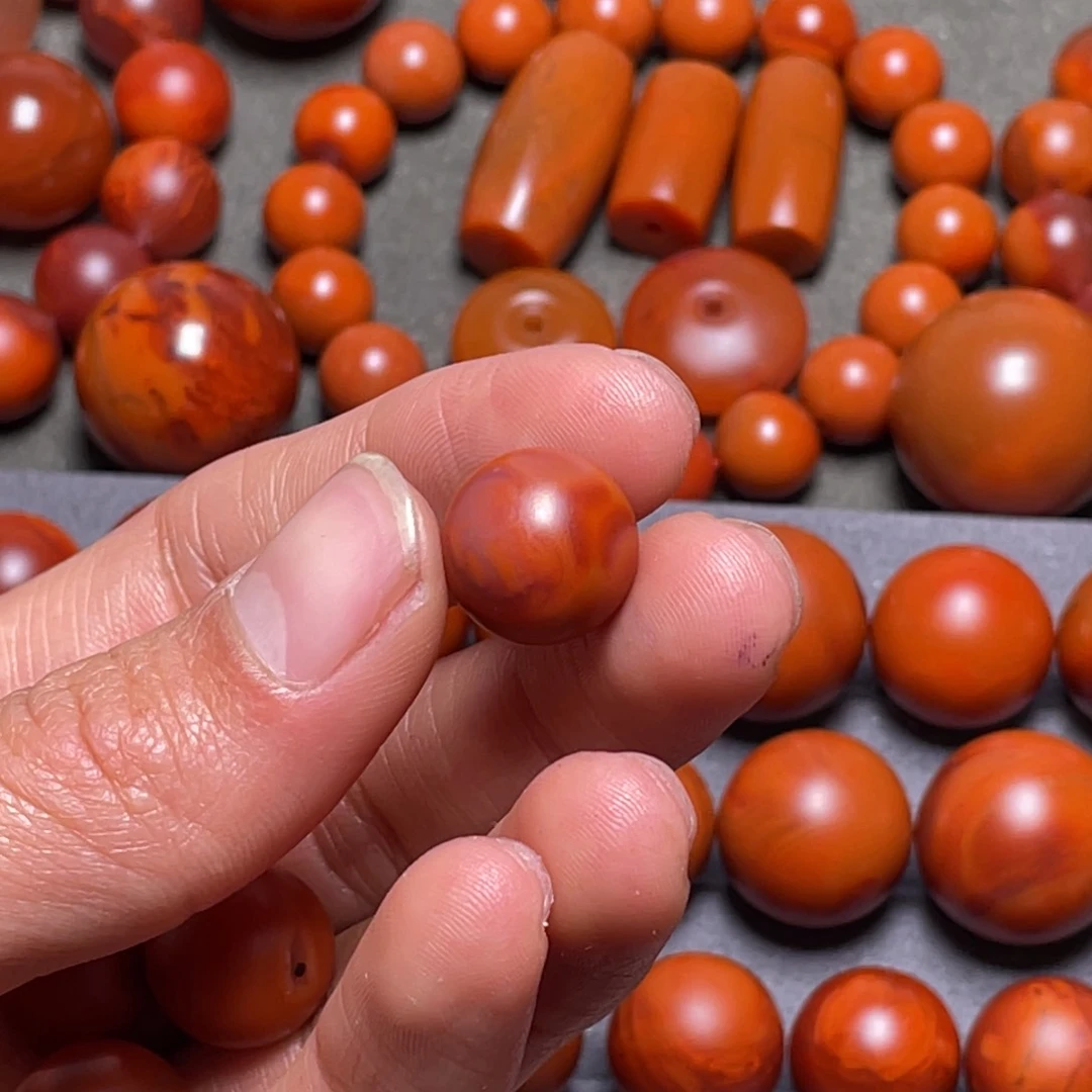 南红玛瑙南红珠子13.5未镶嵌潇*