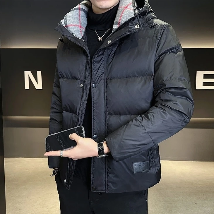 「加厚防寒服」冬季新款男士欧货连帽加厚保暖外套时尚8825