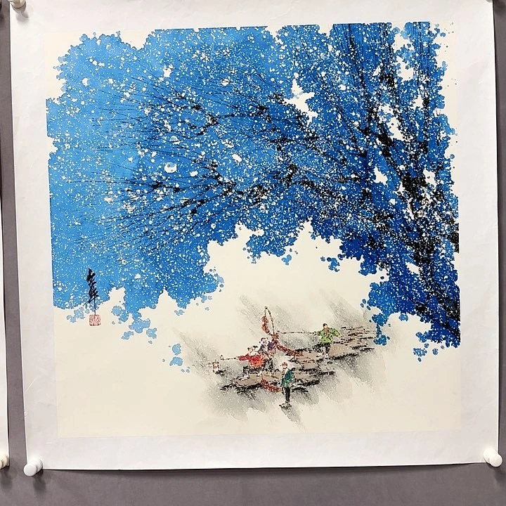 国画亲笔手绘放心去藏