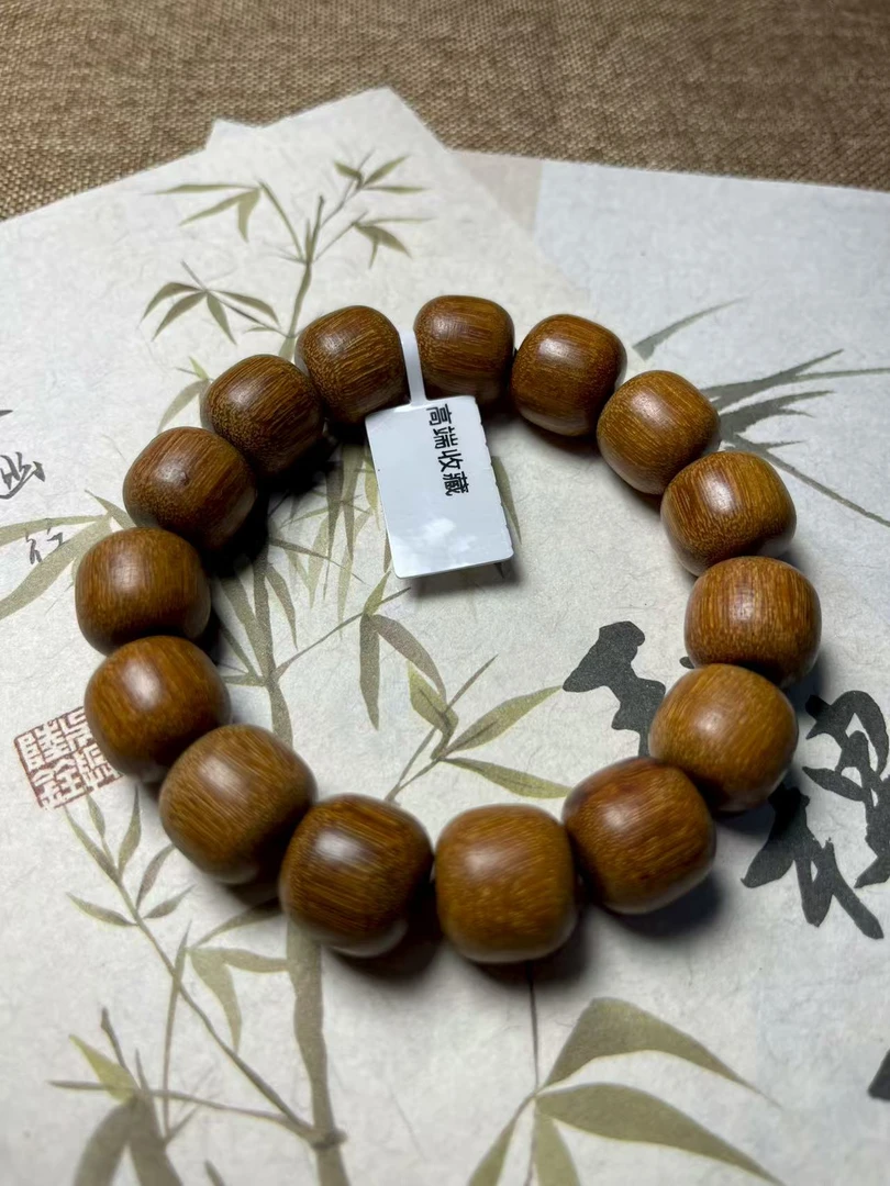 【大金牙文玩】C-127  沉香木串单圈手串 15mm