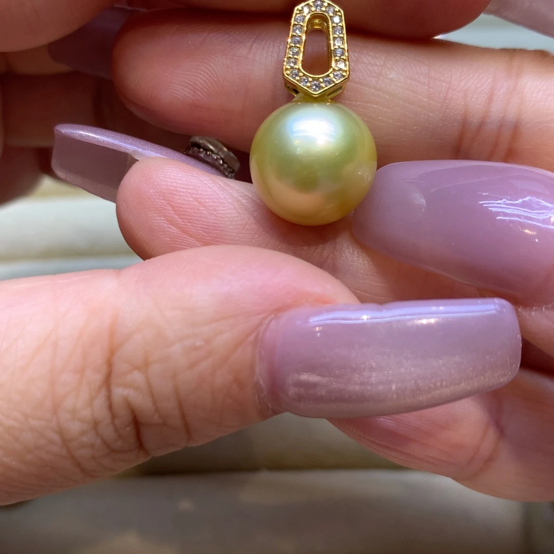 颈饰银S925镶嵌海水珍珠