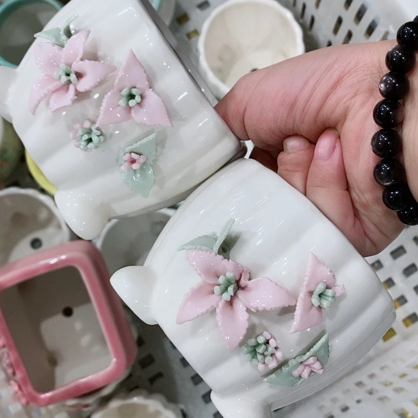 【闪购商品】红陶陶瓷花盆，多肉花盆