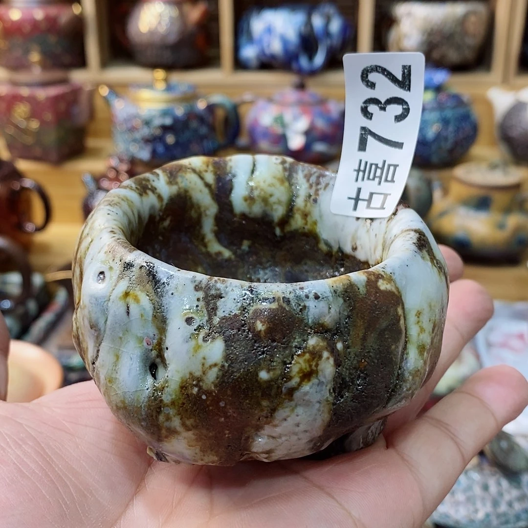 粗陶志野柴烧茶器